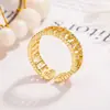Anillo de Encaje Hueco con Diamantes Brillantes de Nuevo Estilo para Mujer, Lujo Ligero, Sensación de Alta Gama, Anillo Abierto de Nicho, Anillo de Banda Lisa, Anillo para el Dedo del Pie, Anillo para el Dedo Índice