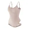 Body modelador feminino com costas abertas, sem alças, controle de barriga, modelador de cintura, calcinha levanta bumbum