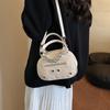Bolso de Mano de Alta Gama con Sentido Transfronterizo para Mujer 2025 Nuevo Estilo Popular Combinable Bolso de Hombro Cruzado Nicho para Viajes Pequeño Redondo