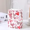 Sacolas de Papel Selecionadas para o Dia dos Namorados, Sacolas Tote com Tema de Amor, Sacolas para Embalagem de Presentes, Sacolas de Papel para Lembrancinhas, Sacolas de Presente para Feriados no Atacado