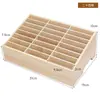 Caja de almacenamiento para teléfono móvil, multi-rejilla, película templada, tarjeta, factura exprés, caja de colocación de madera, armario de almacenamiento, estante de almacenamiento para reuniones de oficina