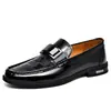 Zapatos de Hombre Transfronterizos, Zapatos de Cuero de Primavera, Mocasines para Hombre, Zapatos sin Cordones para Hombre, Zapatos Business Casual con Hebilla Metálica, Zapatos de Conducir para Hombre de Talla Grande