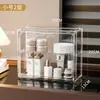 Em estoque Caixa de armazenamento cega de grandes dimensões Caixa Transparente À Prova de Poeira Mão Display Stand Gabinete Lego Doll Toy Storage Caixa