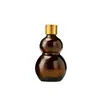 Botella de Vidrio Marrón Personalizada de Doble Calabaza con Tapón Interior para Aceite Esencial, Botella para Líquido Esencial, Botella de Muestra de Producto para el Cuidado de la Piel, Botella de Vidrio