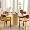 Silla Individual Estilo Retro Mesa y Silla de Comedor de Madera Maciza Silla de Hogar de Lujo Ligero de Diseñador Silla de Respaldo Simple Medieval Nórdica