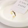 Anillo Cuadrado de Doble Capa Sencillo para Mujer, Moderno y Elegante Diseño de Malla, Nuevo Anillo Abierto, Anillo Dulce y Fresco para el Dedo Índice, de Moda