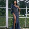 2025 Primavera e Verão Novo Vestido de Noite Europeu e Americano Transfronteiriço Lantejoulas Fenda Sexy Baile Vestido Longo Saia Longa