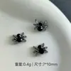 Bestseller transfronterizo Halloween araña arte de uñas con araña 3D oscura dorada y plateada, accesorios de uñas vestibles estilo gótico dulce y genial con pedrería