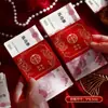 Nuevo Set de Sobres Rojos de Dinero para Boda, Sobre de Regalo de Compromiso, Carta de Bendición de Boda, Paquete de Dinero de Regalo de Boda con Sello de Bendición, Estilo Chino