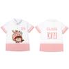 Uniforme de clase para escuela primaria con estampado de cuerpo completo, polo con cuello de solapa, estampado fijo medio, uniforme de juegos para padres e hijos de jardín de infantes, uniforme de graduación