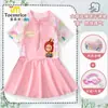 Traje de baño de secado rápido con protección solar para niñas, estilo caricatura, bañador de una pieza para aguas termales, conjunto de bañador tipo vestido de princesa, moderno