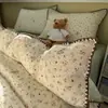 Conjunto de Roupa de Cama de Gaze Dupla Classe A Quatro Peças Modelo Novo 2026 Capa de Edredom Lençol de Cama de Algodão Gaze Capa de Edredom Conjunto de Três Peças para Dormitório Estudantil 4