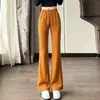 Calça Microflare Mu Yun Rong Feminina Primavera Outono Inverno 2026 Nova Slim-fit Esportiva Versátil Petite Casual Calças Calças Femininas