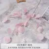 Flores Artificiais Rosa para Casamento, Folhas Falsas, Arranjo de Flores Decorativo para Guia de Caminho de Salão de Casamento com Tema Sonhador, Plantas com Folhas Decorativas, Produtos Acabados