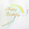 Enchufe Decorativo para Hornear Celebrado en Internet Pastel Multicolor de Múltiples Capas Enchufe Fiesta de Cumpleaños Tarjeta de Repostería Infantil