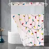 Nuevo Producto de Primavera Cortina de Ducha de Doble Capa sin Taladro Impermeable y a Prueba de Moho Cortina Elegante con Forro Extraíble Cortina de Baño