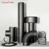 Chimenea Chimenea de Leña Real Accesorios de Instalación Tubo de Chimenea de Acero Inoxidable Chimenea Negra Diámetro 180 Tubo de Chimenea de Acero Inoxidable