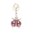 Llavero Creativo de Mariquita Siete Estrellas con Diamantes Llavero de Insecto Boutique Regalo Personalizado Colgante para Mochila Mayoreo