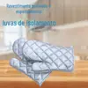 Em estoque atacado luvas revestidas de prata cozinha forno doméstico microondas forno luvas anti-escaldadura luvas de algodão resistentes a altas temperaturas