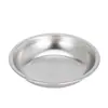 Placa Espesa de Acero Inoxidable 304 Grado Alimenticio Plato Plato Redondo Plato de Cena Recipiente Olla Tazón Plato de Preparación Grado Alimenticio 304