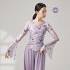 Roupa de Dança Clássica com Estampa de Borboleta, Roupa de Dança Étnica de Dança Chinesa, Roupa de Prática, Top para Exame de Arte