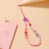 Lanyard para Teléfono Móvil de Arcilla Suave Color Caliente de Amazon Cadena de Teléfono Móvil con Cuentas Flor de Fruta Étnica Corazón Estrella Venta al por Mayor