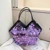 La Bolsa Trendy para el Brazo de Este Año 2026 Nuevo Bolso de Mujer de Principios de Primavera Elegante Bolso de Hombro con Lentejuelas Moderno Bolso Cruzado de Gran Capacidad