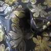 Tela Jacquard de Lujo de Fábrica Hilo Teñido de Alta Precisión Floral Tridimensional Poliéster Chaleco Hanfu Abrigo de Trinchera Ropa de Moda
