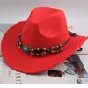 Fedora de lã, chapéu de cowboy, estilo étnico masculino e feminino, chapéu de sol estilo europeu e americano para casais primavera e verão, chapéu de jazz
