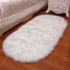 Alfombra de Felpa Blanca de Pelo Largo para Dormitorio, Felpudo junto a la Cama, Cobertura Total para Sala de Estar, Alfombrilla para Mesa de Café, Imitación Lana, Decoración para Escaparate