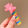 Cuerda de teléfono enrollable para niños, anilla para el pelo, coleta alta para mujer, cuerda para la cabeza de nuevo color, tendón de goma, cuerda elástica para el pelo, artefacto para tejer el pelo