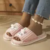 Venda Quente Transfronteiriça Chinelos de Gato Casa Casal Casa Interna Antiderrapante Sapatos Baixos Quente Transfronteiriça Atacado Chinelos de Algodão