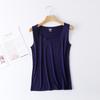 Chaleco de verano sin mangas con tirantes, holgado, de talla grande, para mujer, de modal, con base de color liso.