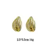 Pendientes de moda europeos y americanos pendientes de venta caliente pendientes de lujo ligero pendientes chapados en oro pendientes lisos que no se decoloran pendientes transfronterizos de oro