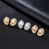 Pag&Mag Aretes Huecos de Perlas Plata Esterlina S925 Perla de Agua Dulce Incrustada con Zircón 3A Aretes Estilo Coreano al Por Mayor