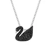 Shijia 1:1 Collar Réplica Cisne Azul Degradado Oro Rosa Cisne Negro para Mujer Cadena para Clavícula Cisne Swarovski Venta al por Mayor