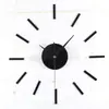 Reloj acrílico al por mayor de fábrica sala de estar dormitorio fondo de pared de espejo Reloj de pared estéreo de cristal especiales