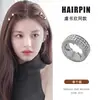 Presilha de Cabelo Redonda de Metal Estilo Igual de Yu Shuxin e Jennie para Franja, Presilha Lateral para Testa Feminina com Pedrarias Grampo Acessório de Cabelo