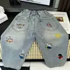 Jeans para Niños de Primavera y Otoño Nuevos Pantalones Largos para Niños Pequeños Modernos Nuevo Estilo Coreano Sueltos Pantalones de Papá