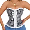 Corsé de corte retro chaleco moldeador corporal faja abdominal correa de sujeción ajustada corsé con varillas sujetador reductor de cintura