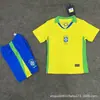Versão Torcedor da Temporada 25-26 Uniformes de Jogo Casa e Fora da Seleção Brasileira Conjunto Infantil Uniforme de Futebol