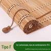 Cortina de bambu novo estilo chinês decoração do teto levantando guarda-sol porta de elevação cortina puxar isolamento punção-obturador de bambu sem punção