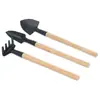 Gadgets de jardinería al por mayor de alta calidad, juego pequeño de tres piezas, pala/rastrillo/pala para planta en maceta, flor