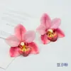 Flores Artificiais Novo Estilo Flores Orquídea Filme Adorno para Festa Étnica Flor de Orquídea para Decoração de Casamento Parede de Flores para Casamento