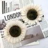 Transfronteiriço Amazon Estilo Europeu Cor Simulação Girassol 13cm Flor de Sol DIY Cabeça de Flor Artificial Flor Decoração de Roupa Flor