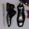 Zapatos de cuero para hombre, cuero genuino, estilo británico, retro, business casual, zapatos formales Derby, zapatos para traje de tres piezas de hombre, zapatos de boda, zapatos de novio