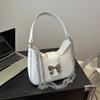 Bolso de Mano de Textura Simple para Mujer 2024 Primavera Nuevo Grande y Pequeño Ins Bolso de Hombro Axila Estilo Coreano Bolso Dumpling