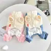 Nuevos overoles lindos de felpa teddy de cuatro patas para mascotas de otoño e invierno, ropa gruesa y cálida para perros mascotas al por mayor