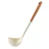 Nuevo Producto Utensilios de Cocina de Silicona Juego de 5 Piezas Blanco Mango Extendido Diseño de Ranura para Tarjeta Espátula y Cuchara para Sopa de Silicona de Grado Alimenticio Resistentes a Altas Temperaturas