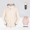 Chaqueta de invierno a prueba de viento de color sólido tres en uno, abrigo estampado, ropa de trabajo gruesa, cálida, para exteriores, con logotipo impreso.